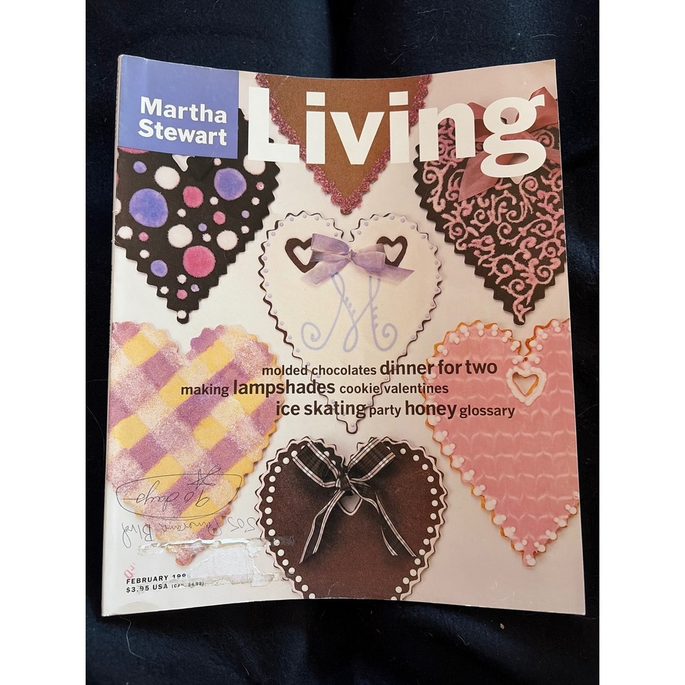 Martha Stewart Living Magazine February 1996 Valentine Issue Cooking Crafts
